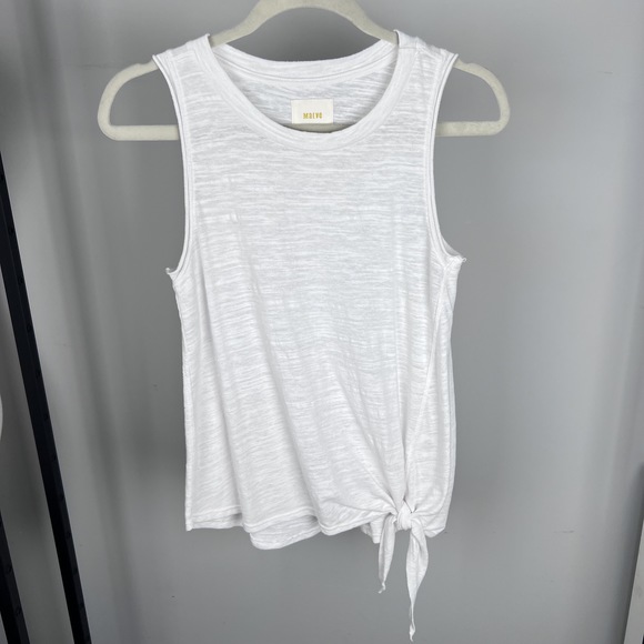 Maeve Tops - Anthropologie Maeve White Sleeveless Tank Top Side Tie XS